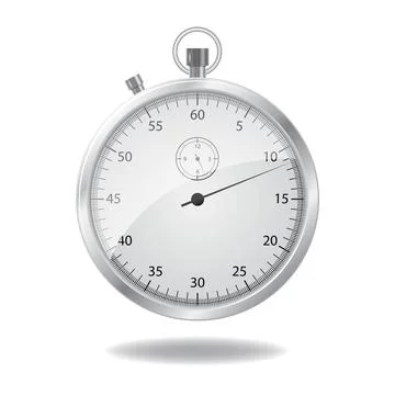 Stopwatch Vector stop watch, realistic illustration (License=RF) 5414589 C... Stock Photos