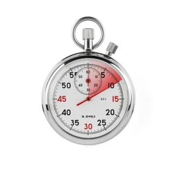 Stopwatch on white background with clipping path Stock Photos