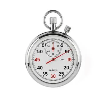 Stopwatch on white background with clipping path Stock Photos