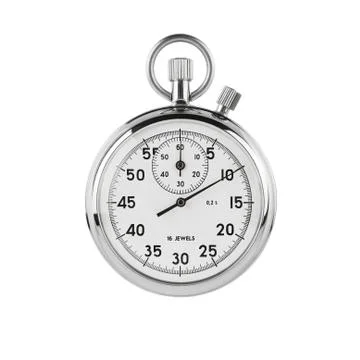 Stopwatch on white background with clipping path Stock Photos