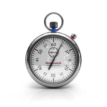 Stopwatch on the white background Stock Illustration