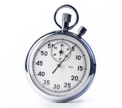 Stopwatch on the white background 스톡 사진