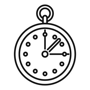 Stopwatch work skill icon outline vector. Coping skills Illustrazione stock