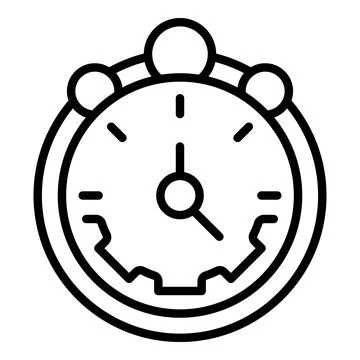 Stopwatch workflow icon outline vector. Work process Illustrazione stock