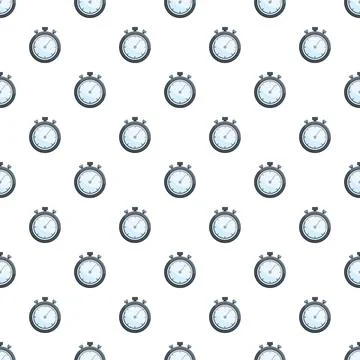 Stopwatches creating seamless pattern illustrating time management Stock Illustration