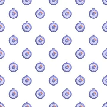 Stopwatches seamless pattern showing time deadline concept Stock Illustration