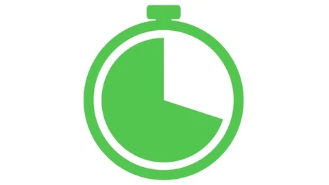 Stopwatching appearing then counting down for 10 seconds then disappearing green Video stock 82551268