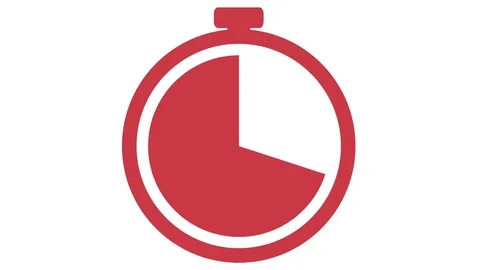 Stopwatching appearing then counting down for 10 seconds then disappearing  red 스톡 동영상 82551275