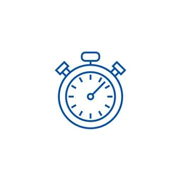 Stopwatch,timer line icon concept. Stopwatch,timer flat vector symbol, sign 스톡 일러스트