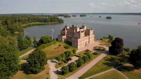 Stora Sundby Castle Stock Footage 138194848