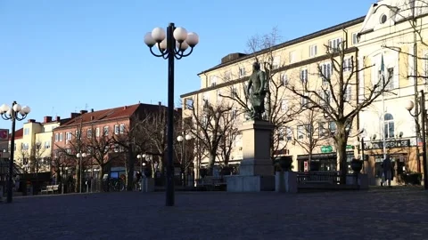 Stora torget, Motala 库存影片 194704809