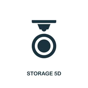 Storage 5D icon. Premium style design from future technology icons collection Stock Illustration