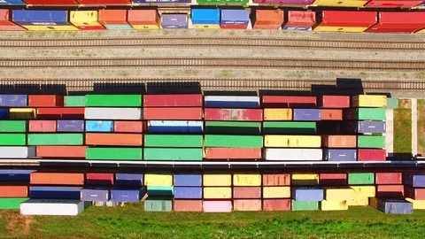 Storage and freight terminal. Stock Footage 72028949