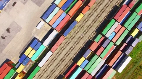 Storage and freight terminal. Stock Footage 72029093