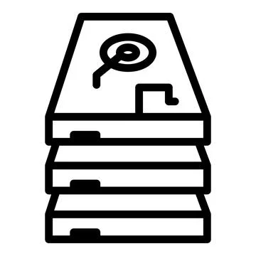 Storage backup icon, outline style Stock Illustration