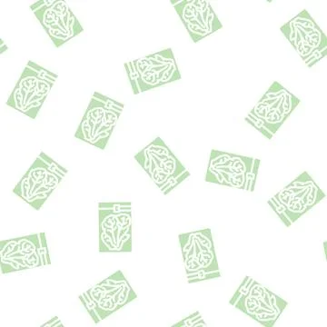 Storage bag glyph vector seamless pattern Ilustración de archivo