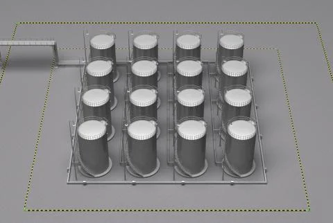 Storage barrels of gas Stock Illustration