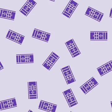 Storage bathroom interior glyph seamless pattern Stock Illustration