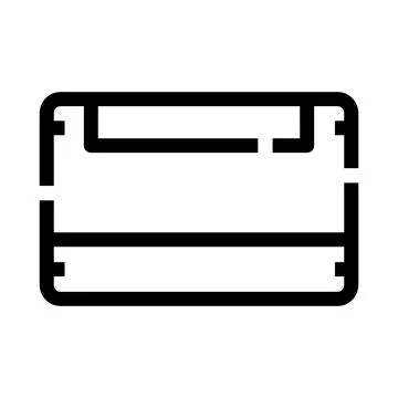 Storage bin container line art icon concept Stock Illustration