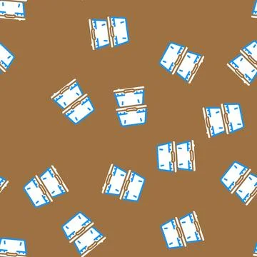 Storage bins garage tool vector seamless pattern Illustrazione stock