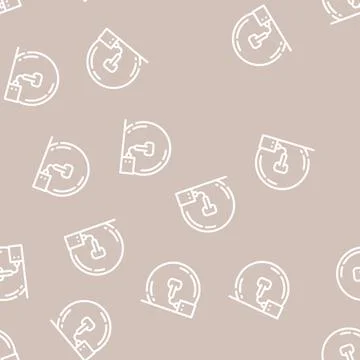 Storage biogas line vector seamless pattern Stock Illustration