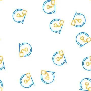 Storage biogas vector seamless pattern Illustrazione stock