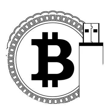 Storage bitcoin wallet Stock Illustration