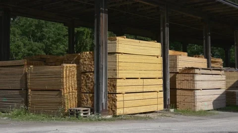Storage of boards Stock Footage 66791950