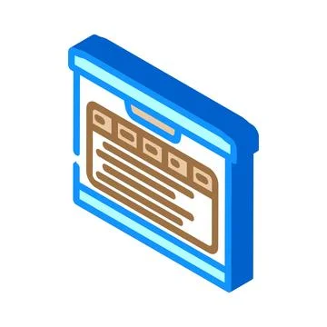Storage box cardboard packaging isometric icon vector illustration Stock Illustration