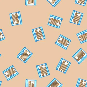 Storage box cardboard packaging vector seamless pattern イラスト素材