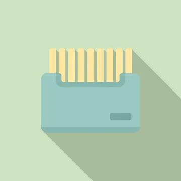 Storage box documents icon, flat style Illustration