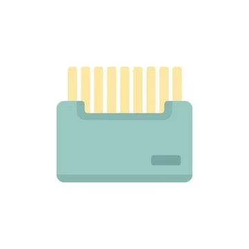 Storage box documents icon flat isolated Stock-Illustration