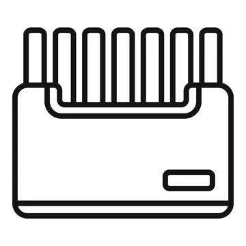 Storage box documents icon, outline style Illustration