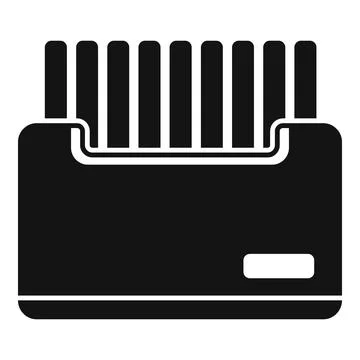Storage box documents icon, simple style Illustrazione stock