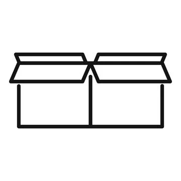 Storage box icon outline vector. Carton package Illustrazione stock