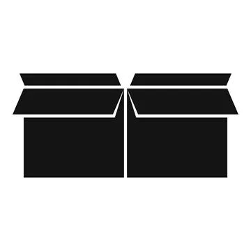 Storage box icon simple . Carton package 스톡 일러스트