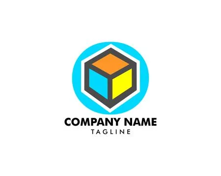 Storage Box Icon Vector Logo Template Stock Illustration