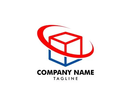 Storage Box Logo Template Design Stock Illustration
