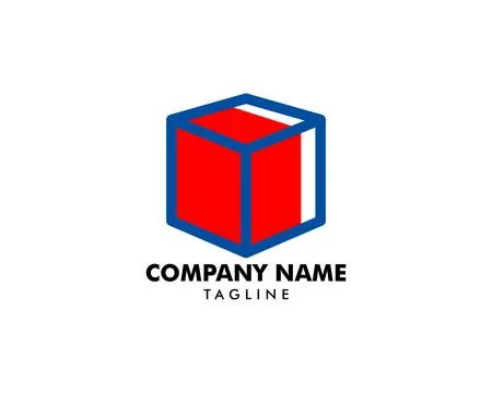 Storage Box Logo Template Design Stock Illustration