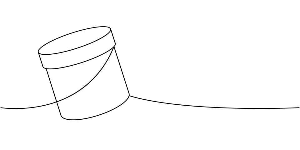 Storage box one line continuous drawing. Delivery box. Vector illustration. Stock Illustration