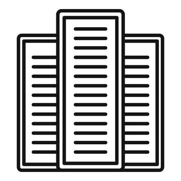 Storage boxes icon, outline style Stockillustratie