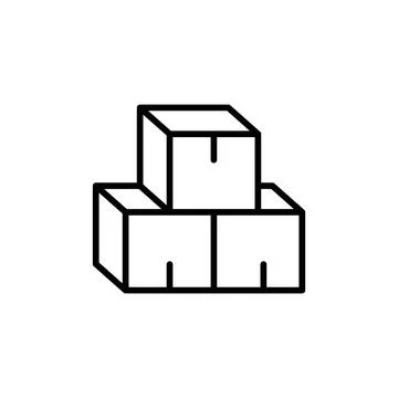 Storage Boxes Icon Perfect for Packing and Moving Stock Illustration