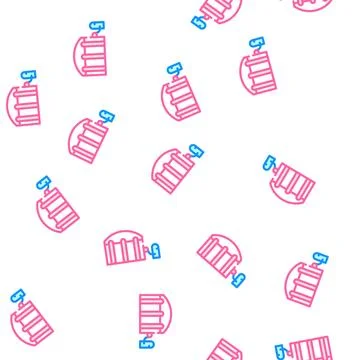 Storage building alternative energy vector seamless pattern Ilustración de archivo