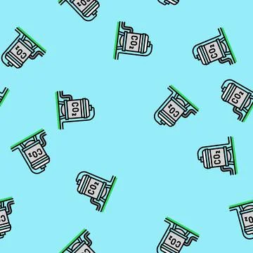 Storage carbon vector seamless pattern Illustrazione stock