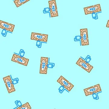 Storage carbon vector seamless pattern Illustrazione stock