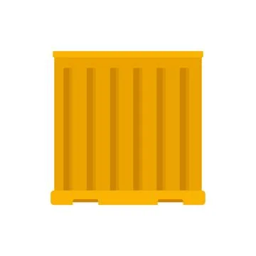 Storage cargo container icon flat isolated Stock Illustration