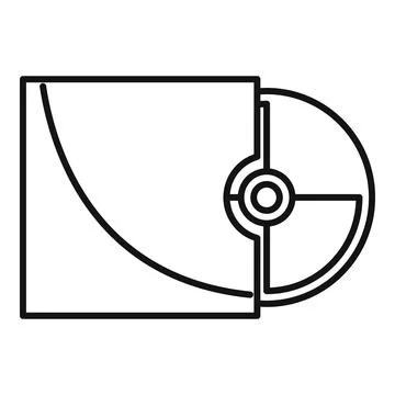 Storage cd disk icon, outline style 스톡 일러스트