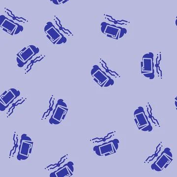 Storage cloud computing glyph vector seamless pattern Stock Illustration