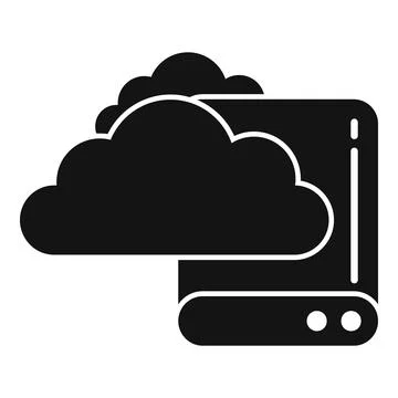 Storage cloud icon simple vector. Backup data Stockillustratie