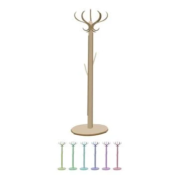 Storage coat rack vector cartoon graphic Stock Illustration